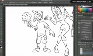 how to ink cartoon zombies 