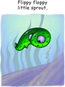 ebook graphic, a little polliwog, Flippy floppy little sprout, 