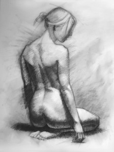 figure drawing of a nude woman by Will Terry