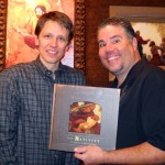 J. Kirk Richards and Will Terry posing with Kirk's new book.